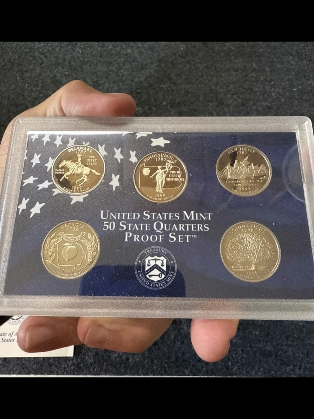1999 Proof Set - Blue and White Packaging
